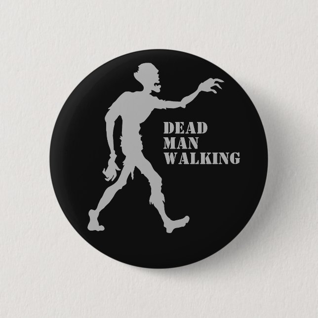 Benutzerdefinierter Text & Farbe Zombie-Button Button (Vorderseite)
