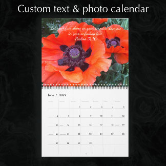 Benutzerdefinierter Text & Fotos Inspirationsbibel Kalender