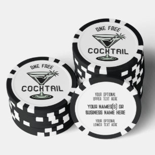 Benutzerdefinierter Text-freier Cocktail Pokerchips