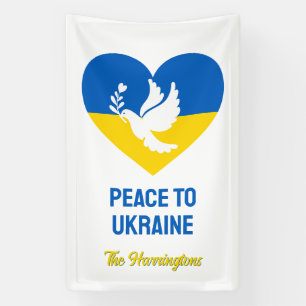 Benutzerdefinierter Text Frieden für die Ukraine Banner