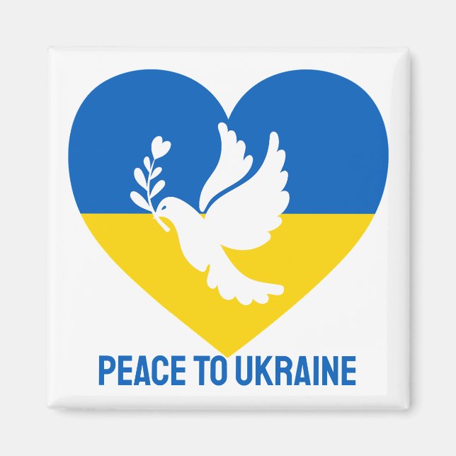 Benutzerdefinierter Text Frieden für die Ukraine Magnet (Vorne)