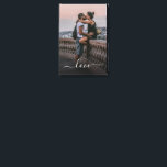 Benutzerdefinierter Text für Bilder und einfache L Leinwanddruck<br><div class="desc">Niedlicher romantischer Liebe-Text in einem stilvollen,  eleganten Typografie-Schriftart geschrieben. Mit der Option,  um personalisieren oder anpassen mit Foto Ihrer Wahl. Einzigartiger Sake,  Geburtstag,  Jubiläum,  Valentinstag-Geschenk oder Weihnachten-kleine Geschenk. Einfach anpassbar mit einem Foto Ihrer Wahl.</div>