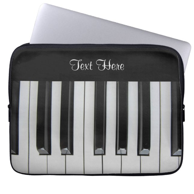 Benutzerdefinierter Text für Ebony und Elfenbeinkü Laptopschutzhülle (Vorderseite)