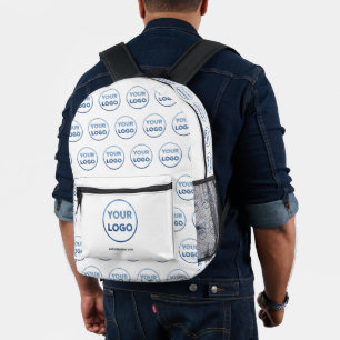 Benutzerdefinierter Text für Firmenlogos auf Weiß Bedruckter Rucksack