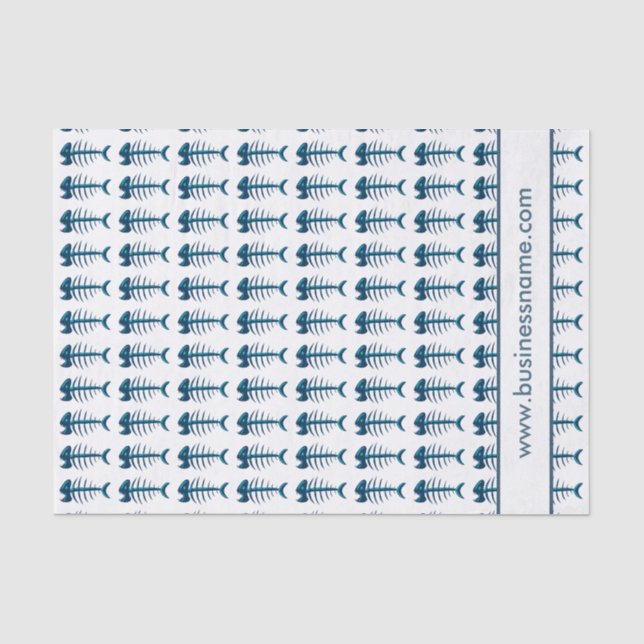 Benutzerdefinierter Text für Fish Bones Seidenpapier (Vorderseite)