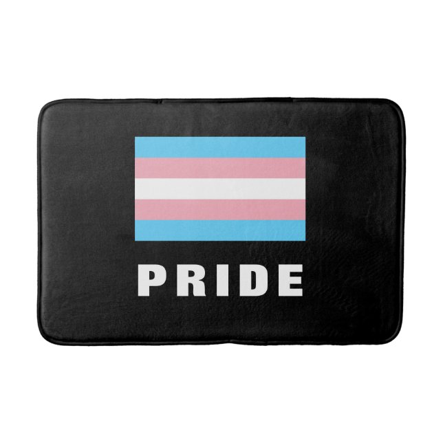 Benutzerdefinierter Text für LGBTQ-Rainbow-Trangen Badematte (Vorderseite)