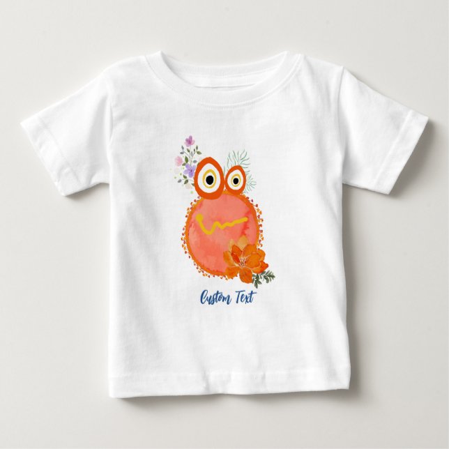 Benutzerdefinierter Text für Niedliche kleine Typ Baby T-shirt (Vorderseite)