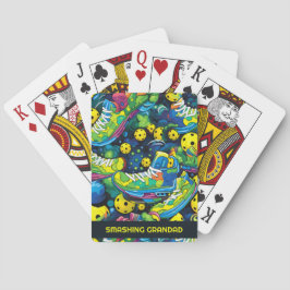 Benutzerdefinierter Text Gelb Psychedelische Pickl Spielkarten