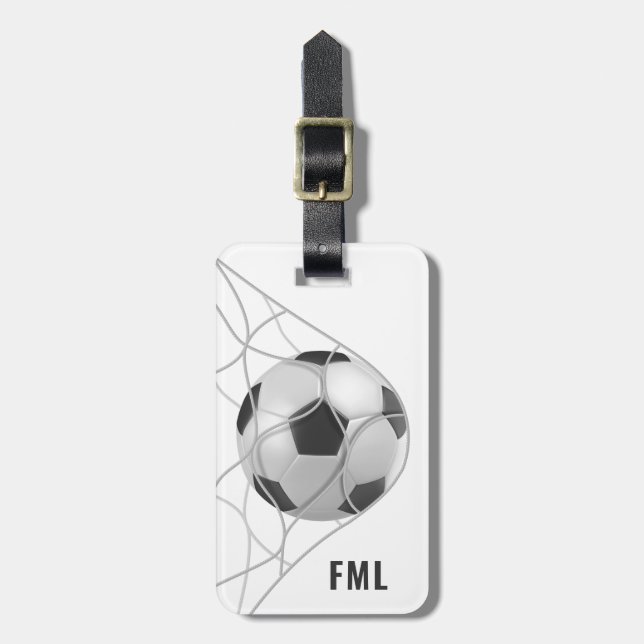 Benutzerdefinierter Text - Gepäckmarke für Fußball Gepäckanhänger (Vorderseite vertikal)