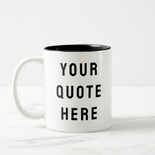 Benutzerdefinierter Text Geschenk Hier Personalisi Zweifarbige Tasse