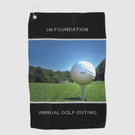 Benutzerdefinierter Text-Golf-Schwarz Golfhandtuch