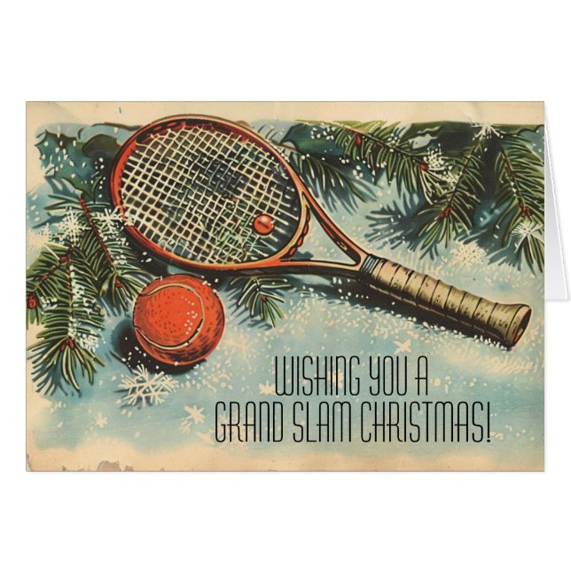 🎾 🎄 benutzerdefinierter Text, GRAND SLAM CHRISTM (Vorderseite (Horizontal))