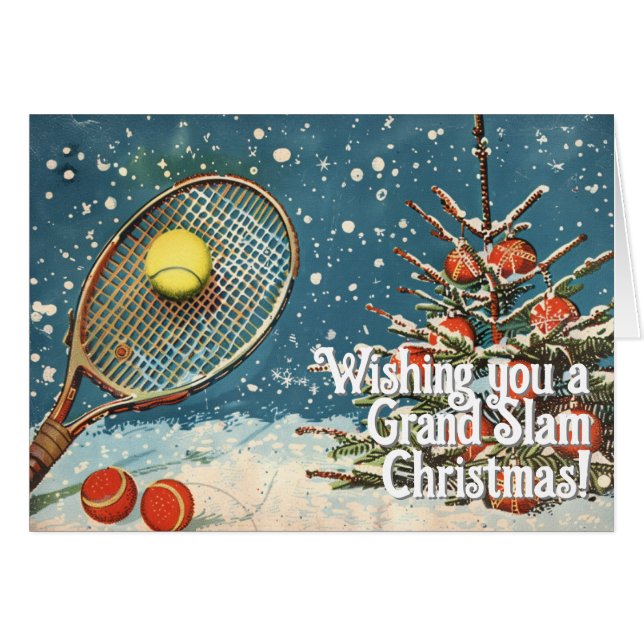 🎾 🎄 benutzerdefinierter Text, GRAND SLAM CHRISTM (Vorderseite (Horizontal))