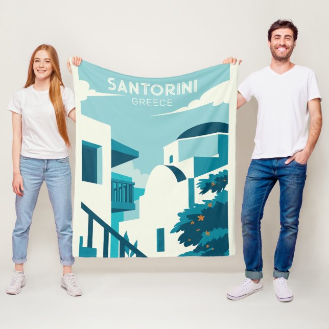 Benutzerdefinierter Text Griechenland Fleecedecke (Beispiel)