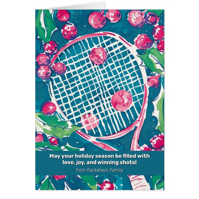 🎾 🎄 Benutzerdefinierter Text, Grüße der Jahresze (Vorne)