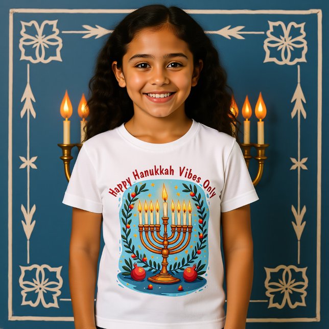 Benutzerdefinierter Text Hanukkah Festival of Fun  T-Shirt (Custom text Hanukkah Festival of Fun )