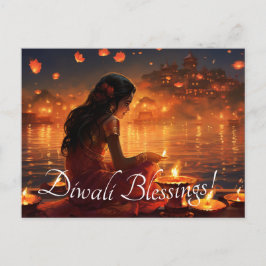 Benutzerdefinierter Text 🤩 Happy Diwali Postkarte