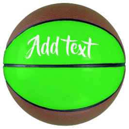Benutzerdefinierter Text hell grün schlicht Basketball