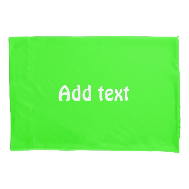 Benutzerdefinierter Text hell grün schlicht Kissenbezug (Vorderseite)