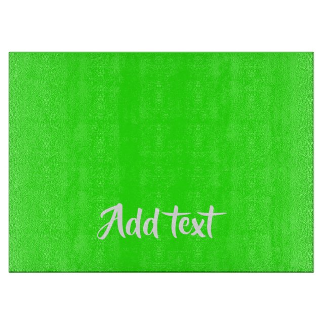 Benutzerdefinierter Text hell grün schlicht Schneidebrett (Vorderseite)