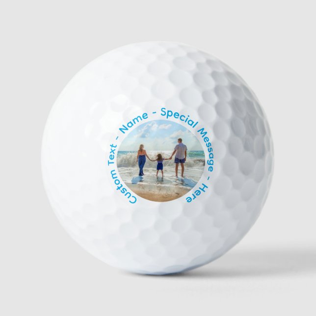 Benutzerdefinierter Text Ihr Foto Golfbälle Person (Vorderseite)