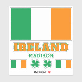 Benutzerdefinierter Text Irland Aufkleber