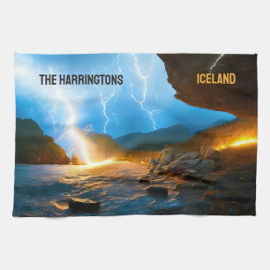 Benutzerdefinierter Text Island Geschirrtuch