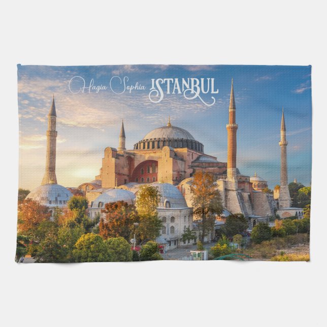 Benutzerdefinierter Text Istanbul Geschirrtuch (Horizontal)
