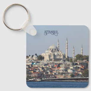 Benutzerdefinierter Text Istanbul Schlüsselanhänger