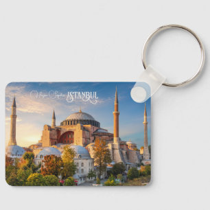 Benutzerdefinierter Text Istanbul Schlüsselanhänger