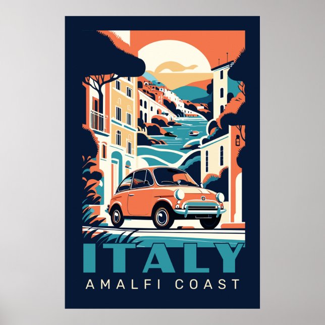 Benutzerdefinierter Text Italien Poster (Vorne)