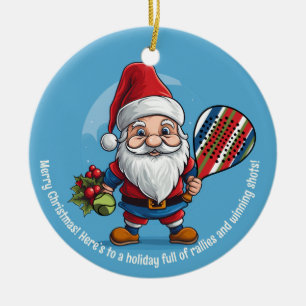 🎾🎄Benutzerdefinierter Text, Jingle Smash Keramik Ornament