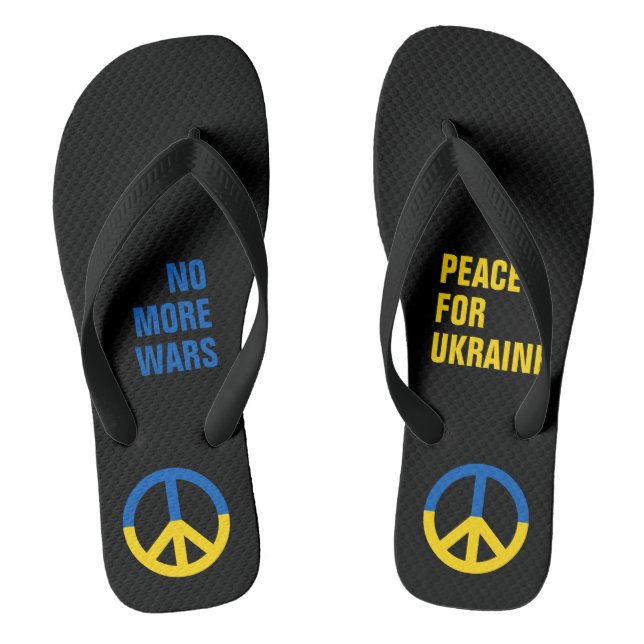 Benutzerdefinierter Text Keine Kriege Frieden für  Flip Flops (Fußbett)