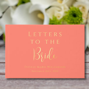 Benutzerdefinierter Text Korallenrosa Goldene Buch