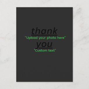 Benutzerdefinierter Text & Lade Dein Foto Hoch Per Postkarte