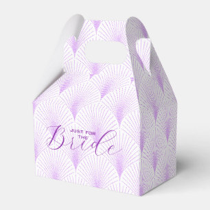 Benutzerdefinierter Text Lila Art Deco Geschenkschachtel
