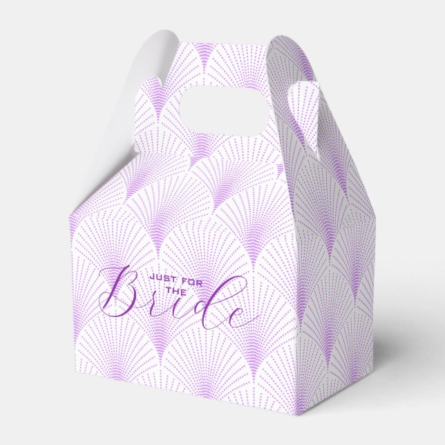 Benutzerdefinierter Text Lila Art Deco Geschenkschachtel (Vorderseite)