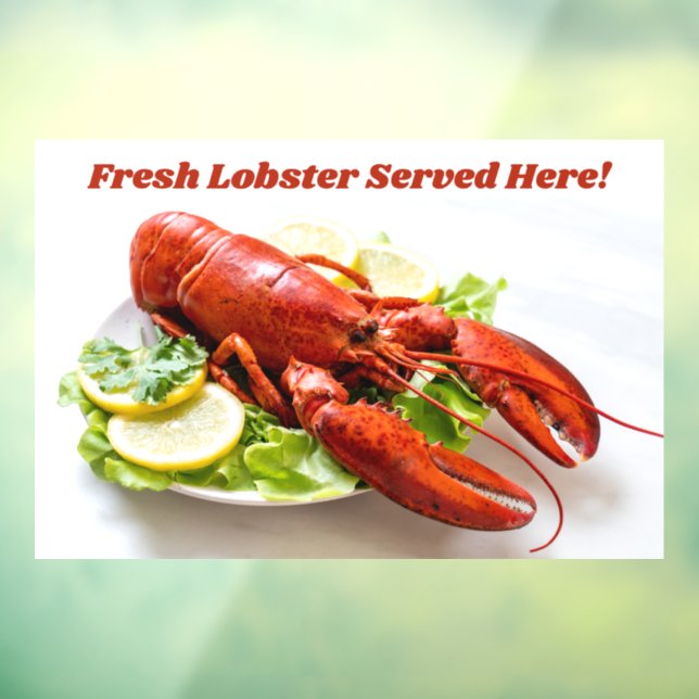 Benutzerdefinierter Text-Lobster Fensteraufkleber (Blatt 3)