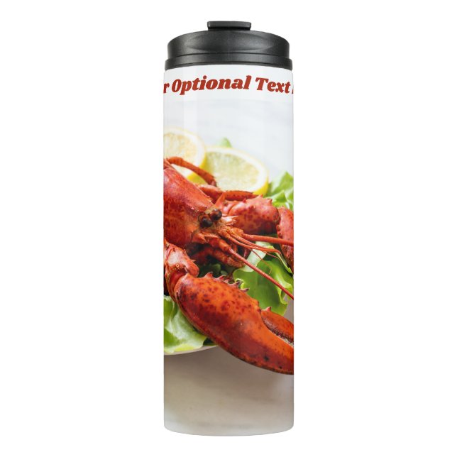 Benutzerdefinierter Text-Lobster Thermosbecher (Vorderseite)