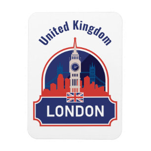 Benutzerdefinierter Text London Magnet
