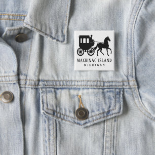 Benutzerdefinierter Text Mackinac Island Button