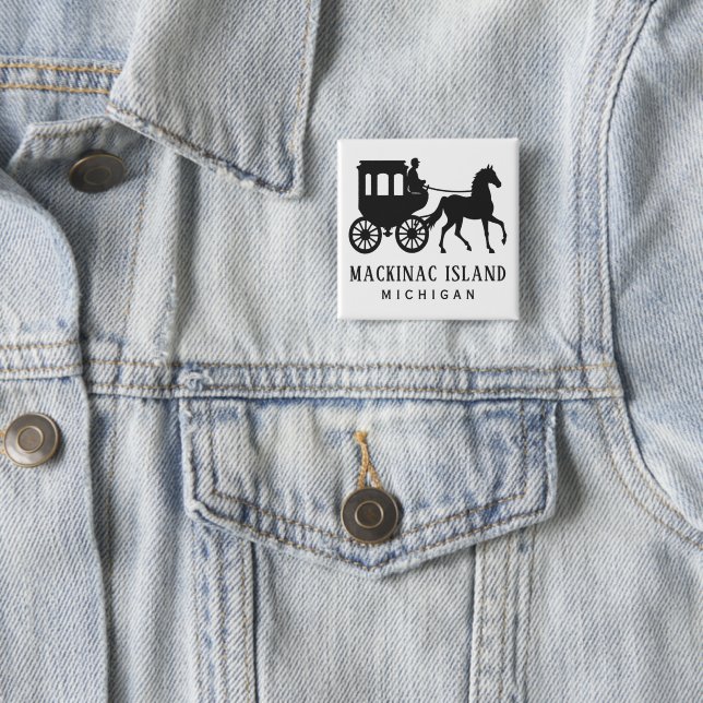 Benutzerdefinierter Text Mackinac Island Button (Beispiel)