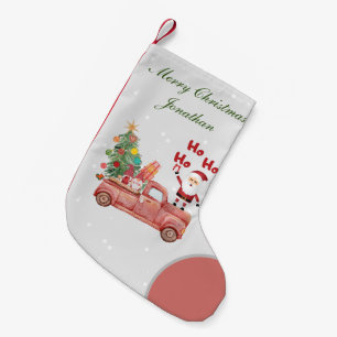 Benutzerdefinierter Text Merry Christmas Santa Ho  Kleiner Weihnachtsstrumpf