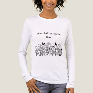Benutzerdefinierter Text mit Blumen Tri-Blend Shirt