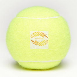 Benutzerdefinierter Text mit leaf-Logo-Bildmotiv h Tennisbälle