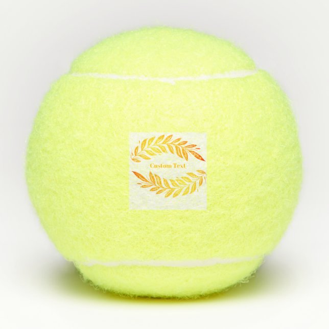 Benutzerdefinierter Text mit leaf-Logo-Bildmotiv h Tennisbälle (Vorderseite)
