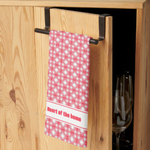 Benutzerdefinierter Text mit rotem geometrischem M Geschirrtuch