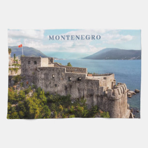 Benutzerdefinierter Text Montenegro Geschirrtuch