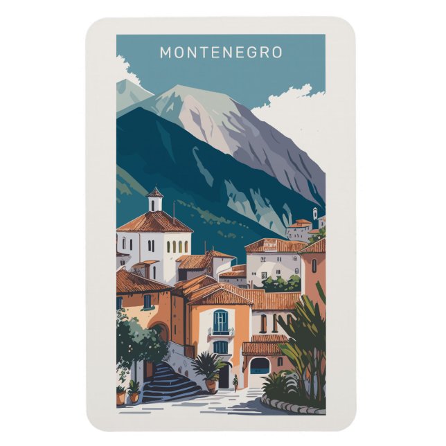 Benutzerdefinierter Text Montenegro Magnet (Vertikal)