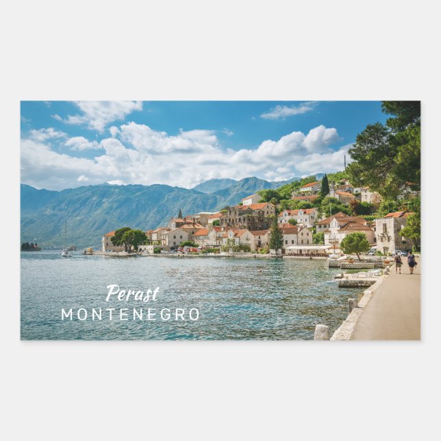 Benutzerdefinierter Text Montenegro Rechteckiger Aufkleber (Vorderseite)